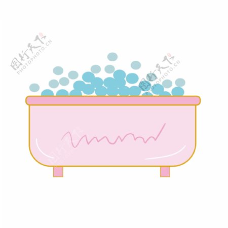 粉色浴缸家具
