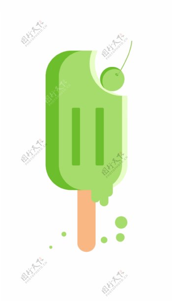 绿色苹果冰淇淋