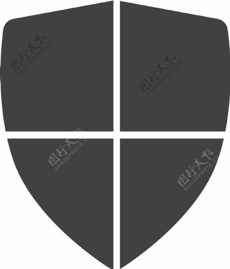 黑白护盾图标