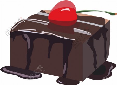 巧克力小吃的插画