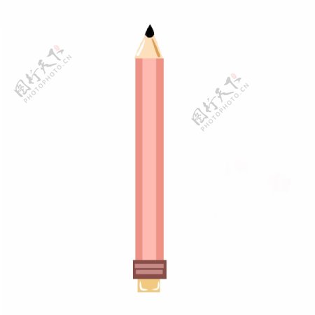 粉色的素描铅笔插画
