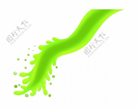 绿色直线液体插图