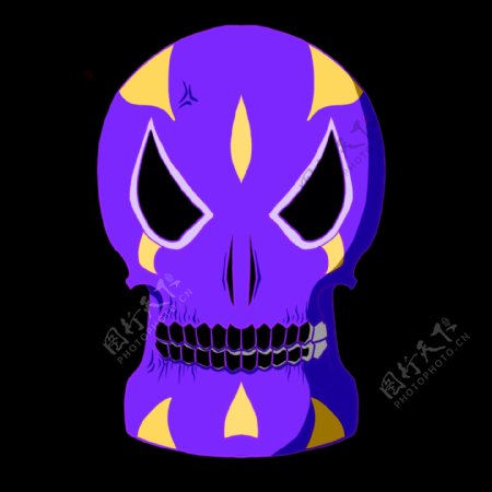 紫色模型骷髅插图