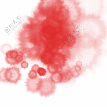 红色水彩喷溅插图