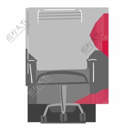灰色办公椅子插画