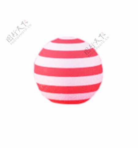 粉色白色条纹的圆球