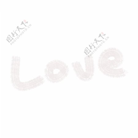 白色LOVE艺术字素材