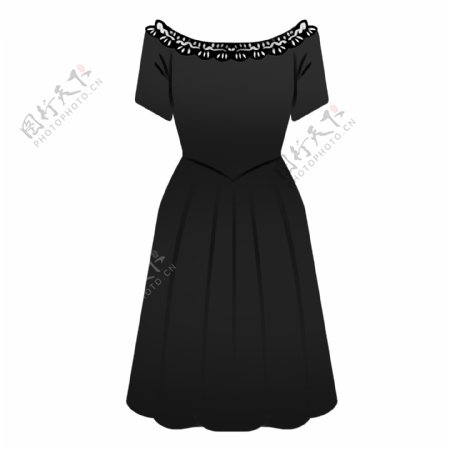 黑色女士连衣裙