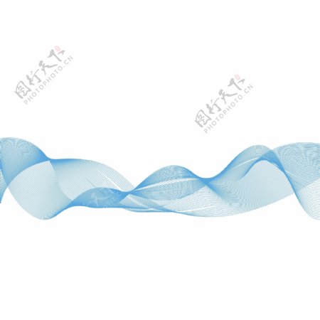 蓝色动感科技波浪线条