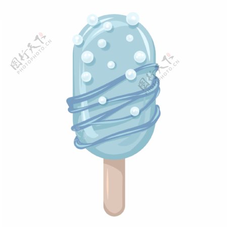 浅蓝色可爱冰激凌
