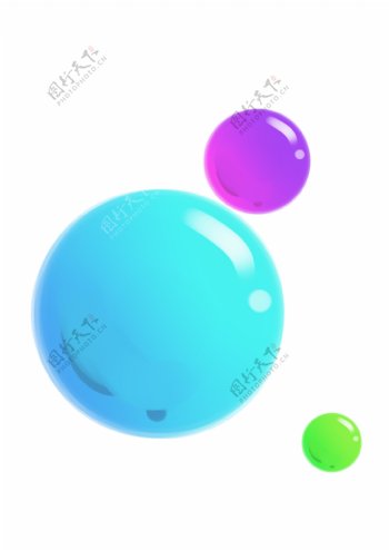 蓝色彩色泡泡