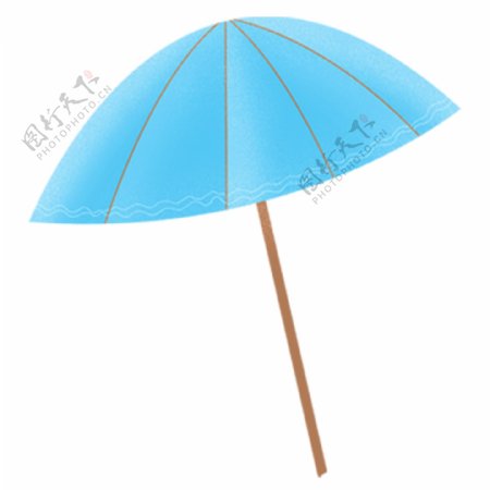 蓝色雨伞图案