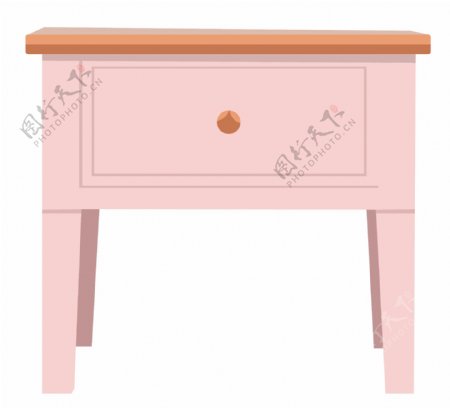 木质粉色小柜子