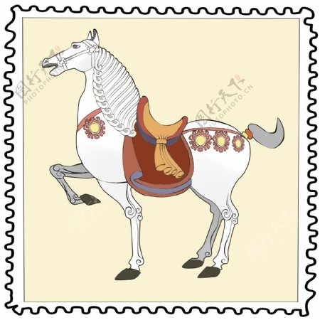 白马动物邮票