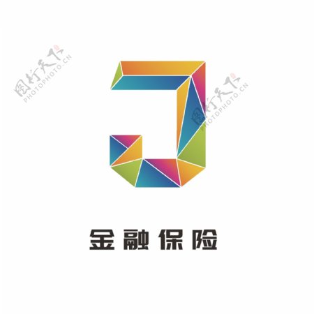 金融保健理财J矢量艺术字logo大众通用
