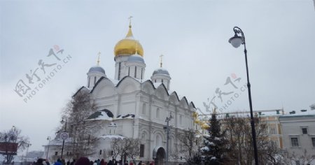 雪中莫斯科教堂