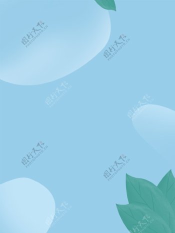 蓝色树叶背景设计