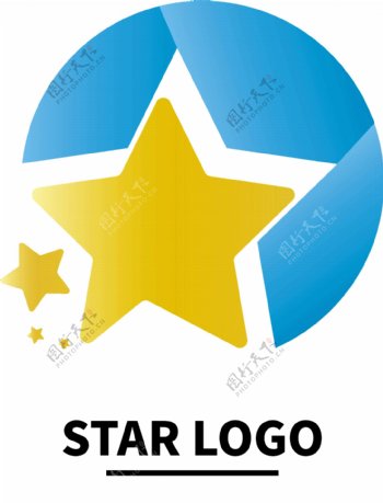 创意高端渐变星星logo