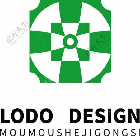 原创绿色古迹环保logo设计