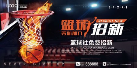 篮球赛篮球训练营篮球馆海报