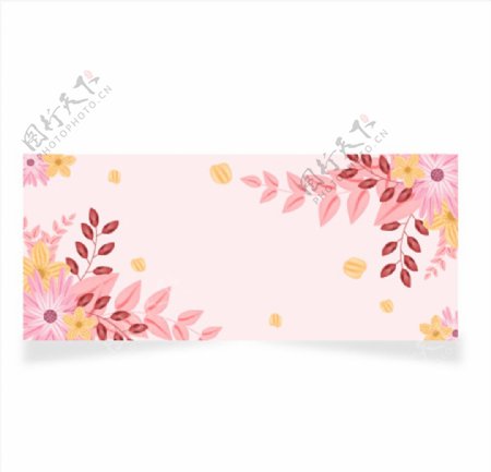 温馨手绘花朵粉色母亲节背景