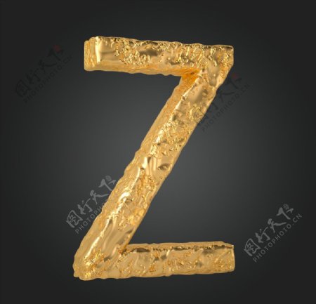 金属质感立体字母Z