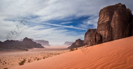 戈壁沙漠天空云彩风景