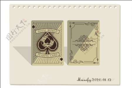 黑桃A扑克牌封面设计