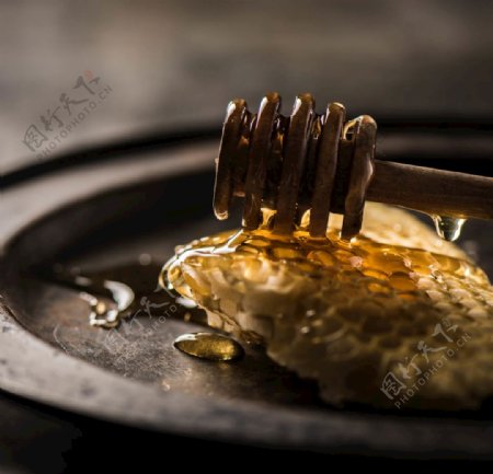 蜂蜡蜂窝蜂蜜套碗搅拌棒