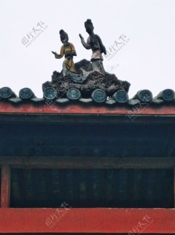 汇江桥房顶装饰物古建筑