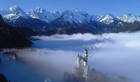 德国新天鹅城堡风景山水