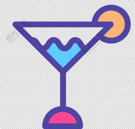 鸡尾酒餐饮标志图形图标装饰素材