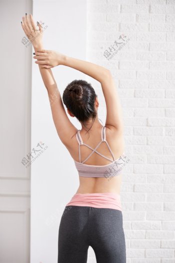 瑜伽锻炼健身美容背景素材