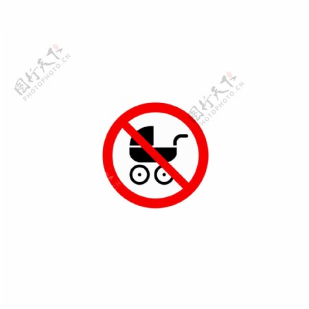 禁止婴儿车