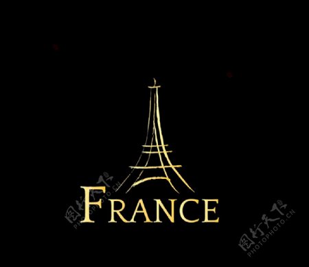 法国艾菲尔铁塔标志