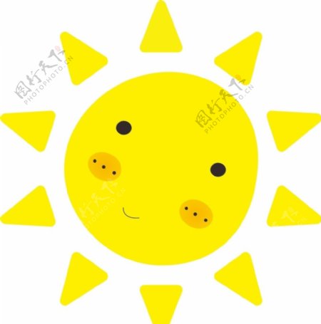 太阳素材矢量图可爱的太阳