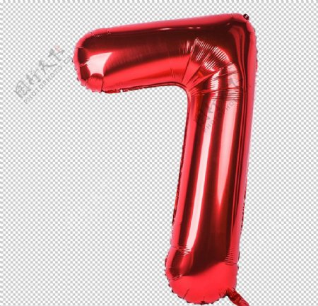 红色气球字7