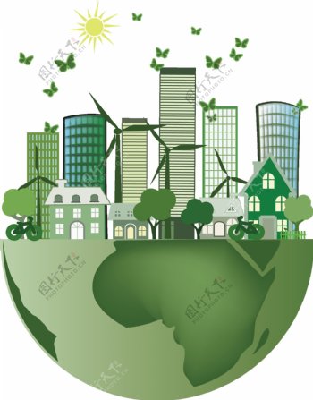 环保地球绿色合成海报素材