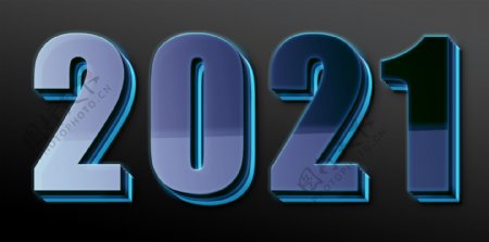 2021金属3D立体字PSD