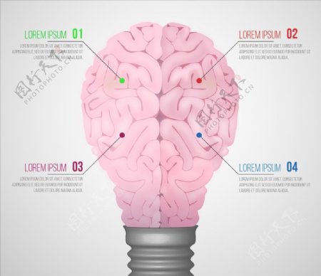 创意大脑信息图表