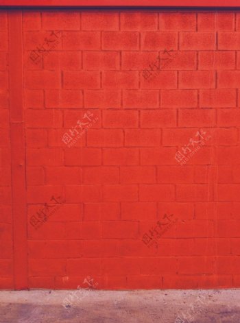 红色石砖墙