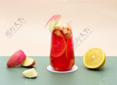 柠檬苹果水果茶图片