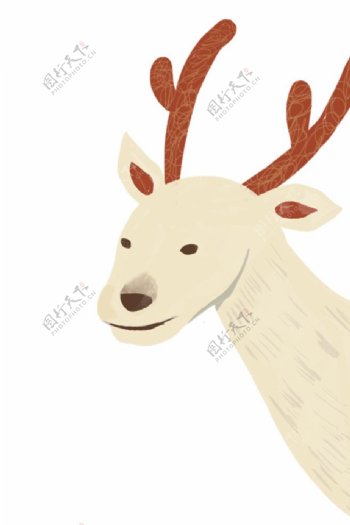 卡通小鹿装饰画鹿图片
