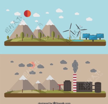 绿色能源和污染图片