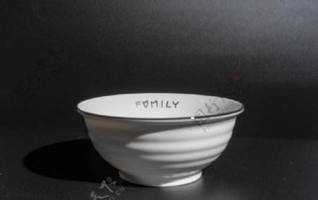 白色陶瓷碗摄影图图片