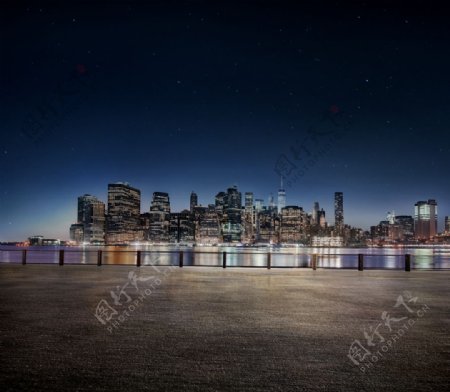 汽车海报背景城市夜景图片