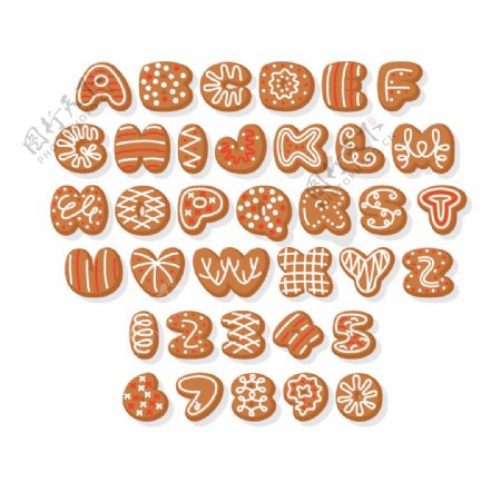 字母饼干图片