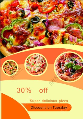 披萨宣传海报图片
