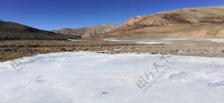 大山冰川雪地风景图片