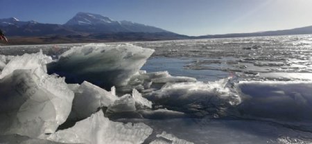 雪山冰川湖泊风光图片